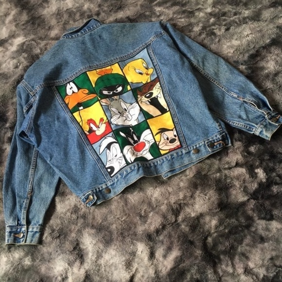 90s cartoon jean jacket